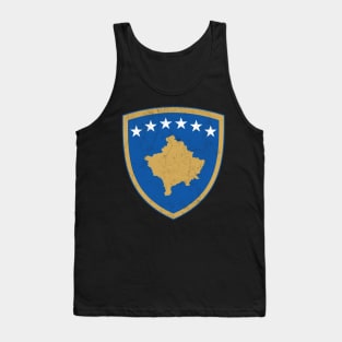 Kosovo // Vintage Faded Style Flag Design Tank Top